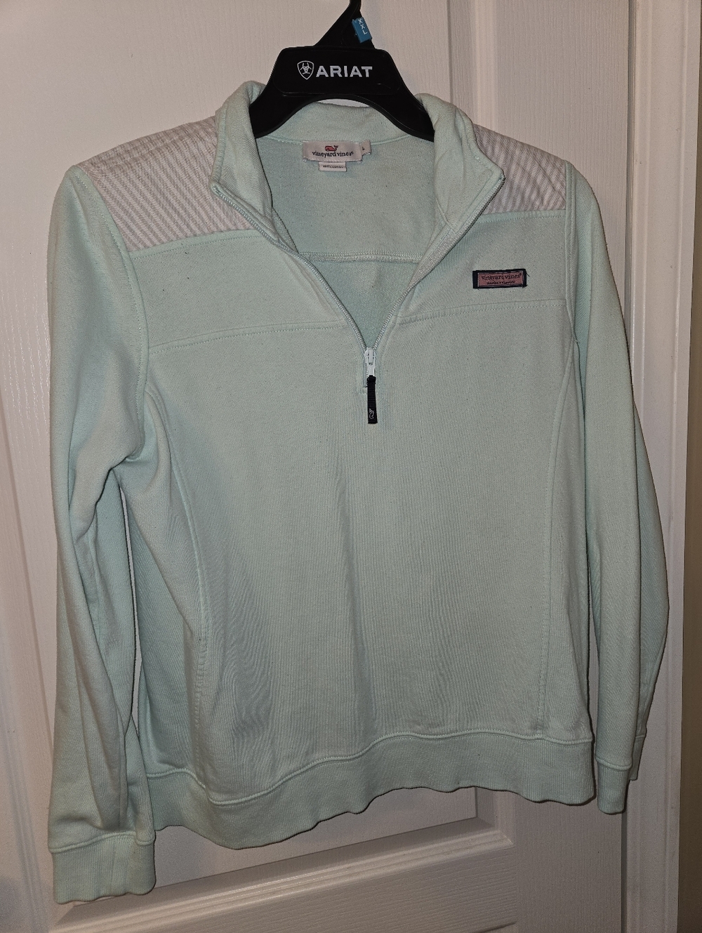 Vineyard Vines Light Mint Quarter‑Zip Pullover